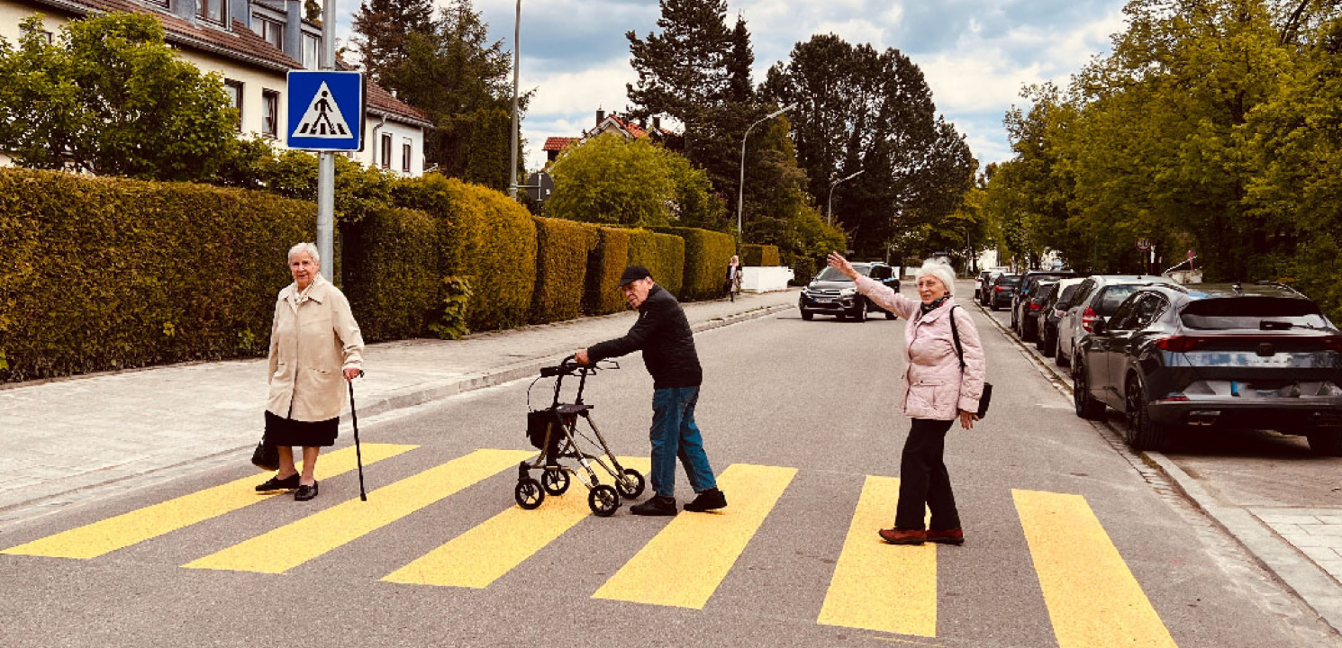 Zebrastreifen Mitterfeldstraße